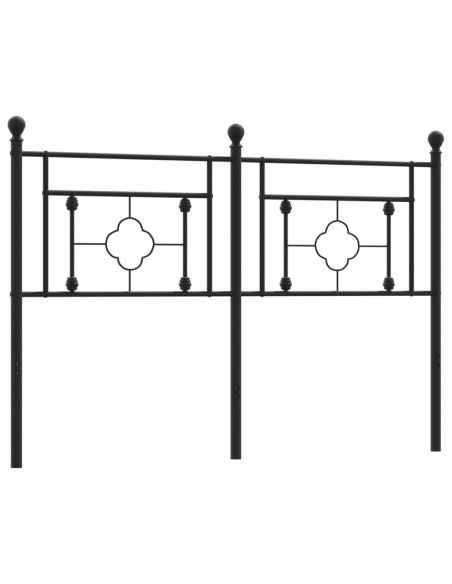Testiera in Metallo Nero 140 cm