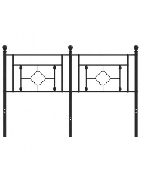 Testiera in Metallo Nero 140 cm