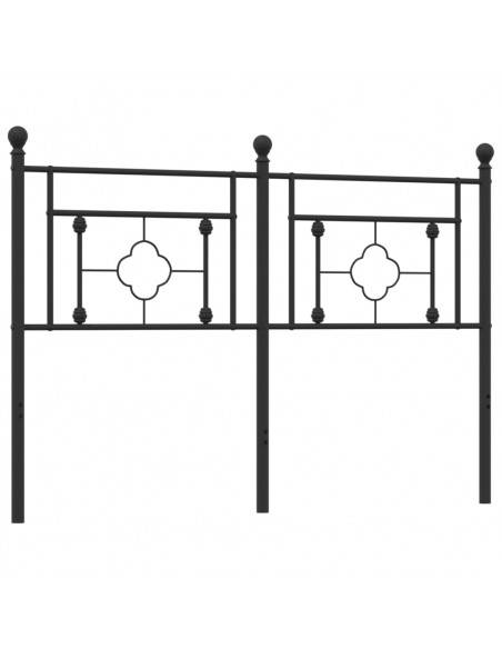 Testiera in Metallo Nero 140 cm