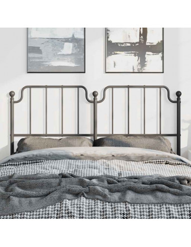 Testiera in Metallo Nero 135 cm