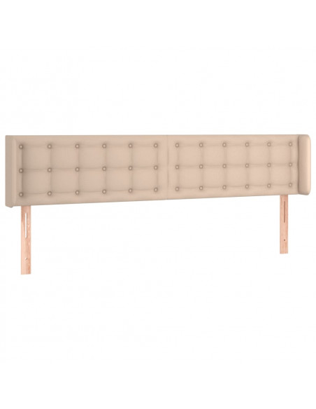 Testiera Cappuccino a LED 163x16x78/88 cm in Similpelle