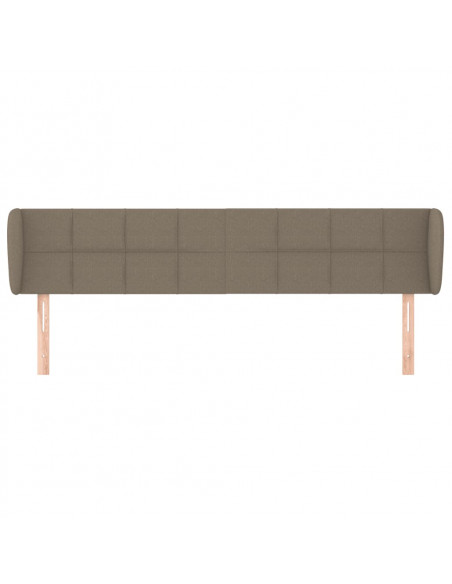 Testiera ad Orecchio Tortora 163x23x78/88 cm in Tessuto