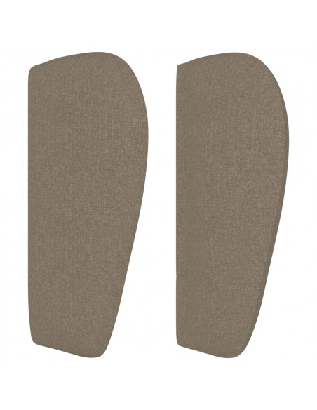 Testiera ad Orecchio Tortora 163x23x78/88 cm in Tessuto