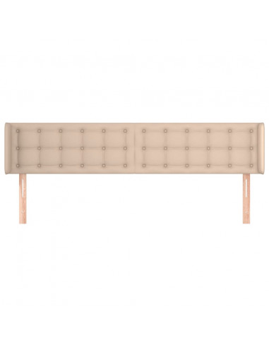 Testiera ad Orecchio Cappuccino 163x16x78/88 cm in Similpelle