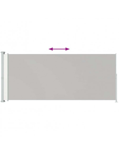 Tenda Laterale Retrattile per Patio 220x500 cm Grigia