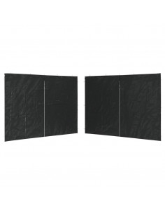 Parete per Tendostruttura in PE  2 pz con Cerniera Antracite 2