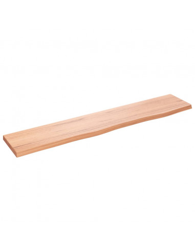 Ripiano Muro Marrone Chiaro 100x20x2cm Massello Rovere Trattato