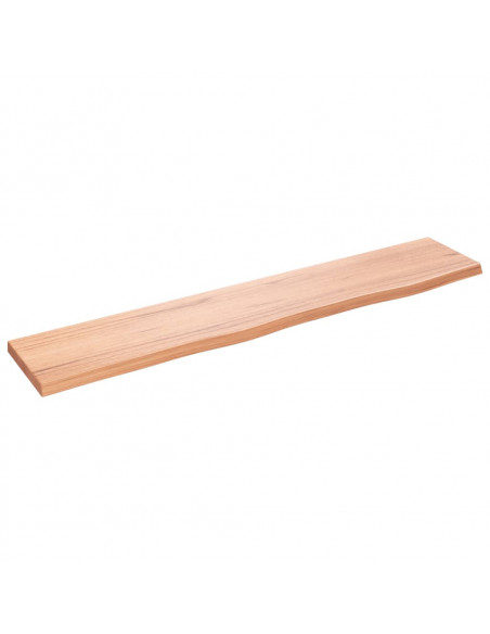 Ripiano Muro Marrone Chiaro 100x20x2cm Massello Rovere Trattato