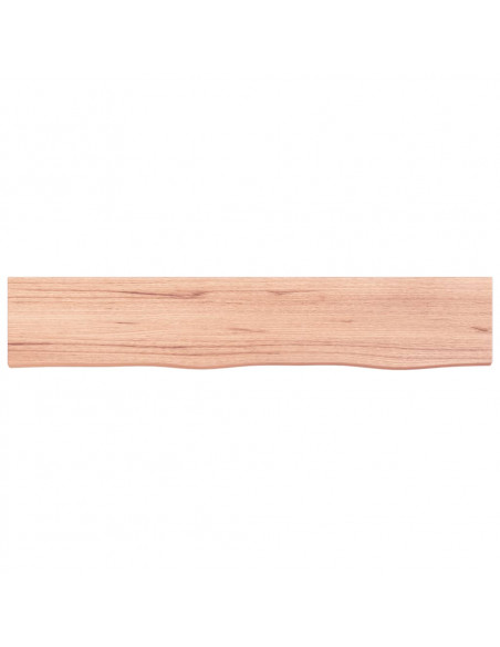 Ripiano Muro Marrone Chiaro 100x20x2cm Massello Rovere Trattato