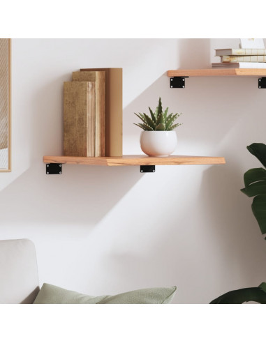 Ripiano Muro Marrone Chiaro 40x40x2 cm Massello Rovere Trattato