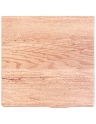 Ripiano Muro Marrone Chiaro 40x40x2 cm Massello Rovere Trattato