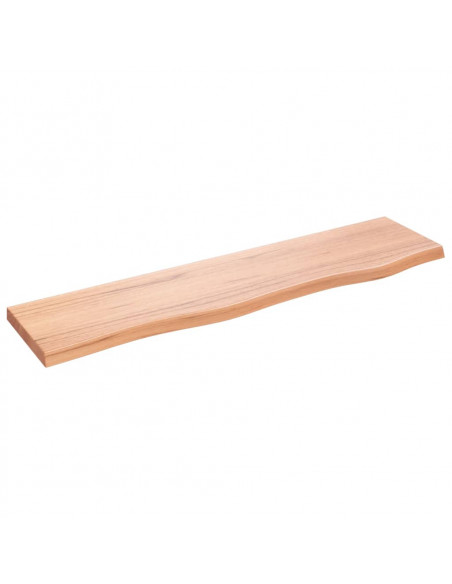 Ripiano Muro Marrone Chiaro 80x20x2 cm Massello Rovere Trattato