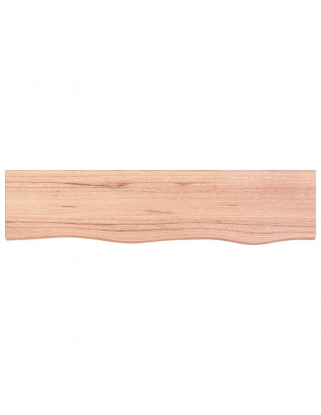 Ripiano Muro Marrone Chiaro 80x20x2 cm Massello Rovere Trattato
