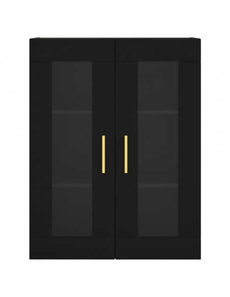 Mobile a Parete Nero 69,5x34x90 cm