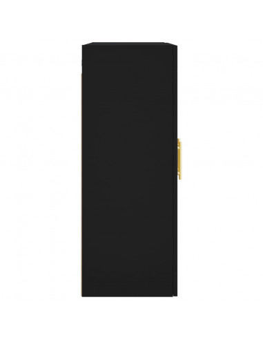 Mobile a Parete Nero 69,5x34x90 cm