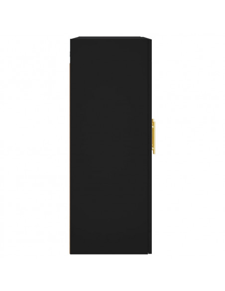 Mobile a Parete Nero 69,5x34x90 cm
