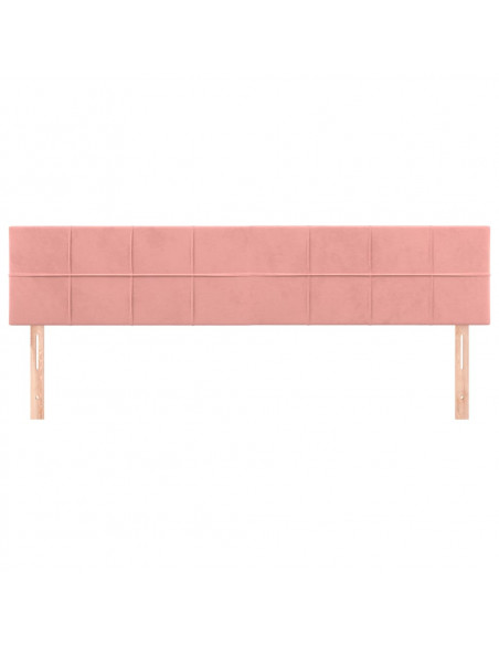Testiera 2 pz Rosa 90x5x78/88 cm in Velluto