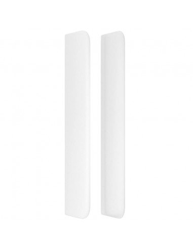 Testiera ad Orecchio Bianco 163x16x118/128 cm in Similpelle