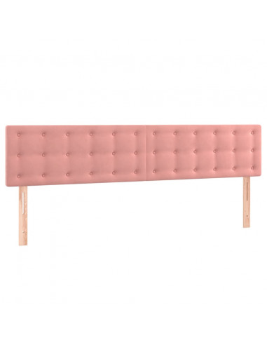 Testiera 2 pz Rosa 80x5x78/88 cm in Velluto