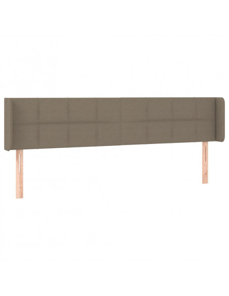 Testiera ad Orecchio Tortora 163x16x78/88 cm in Tessuto