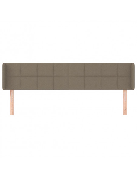 Testiera ad Orecchio Tortora 163x16x78/88 cm in Tessuto