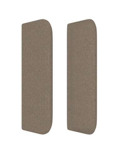 Testiera ad Orecchio Tortora 163x16x78/88 cm in Tessuto