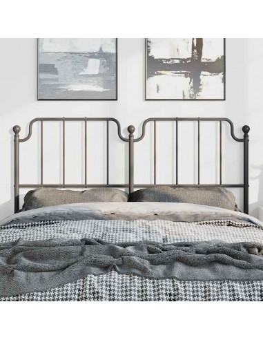 Testiera in Metallo Nero 150 cm