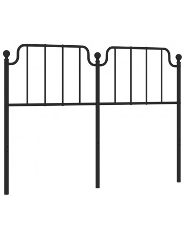 Testiera in Metallo Nero 160 cm