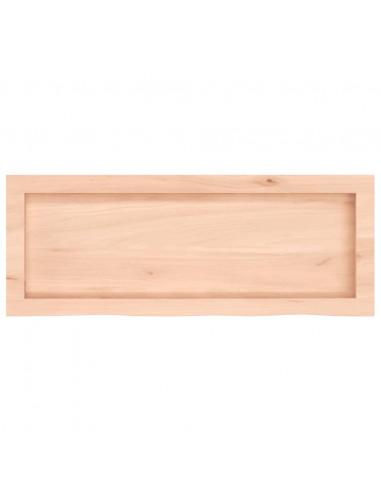 Piano Bagno 80x30x(2-4) cm in Legno Massello Non Trattato