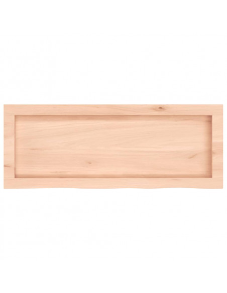 Piano Bagno 80x30x(2-4) cm in Legno Massello Non Trattato