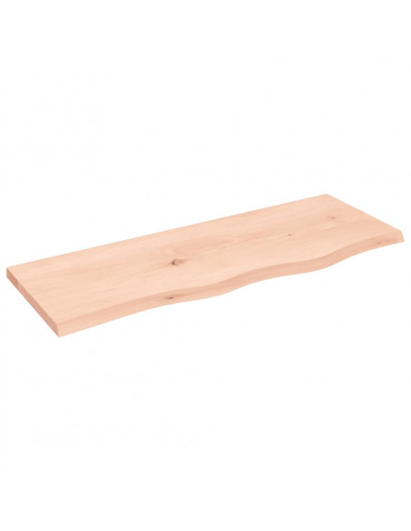 Piano Bagno 80x30x2 cm in Legno Massello Non Trattato
