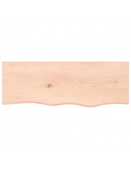 Piano Bagno 80x30x2 cm in Legno Massello Non Trattato