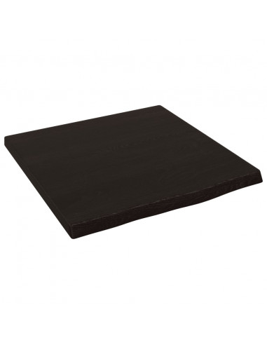 Piano Bagno Marrone Scuro 40x40x2 cm Legno Massello Trattato