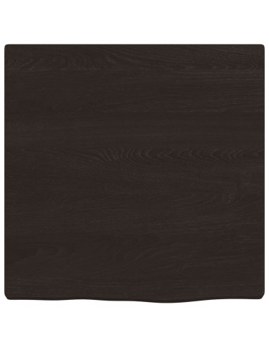 Piano Bagno Marrone Scuro 40x40x2 cm Legno Massello Trattato