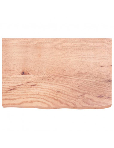 Piano Bagno Marrone 60x40x(2-6) cm Legno Massello Trattato