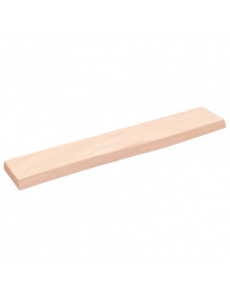 Ripiano a Parete 60x10x2 cm Legno Massello Rovere Non Trattato