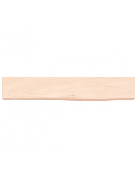 Ripiano a Parete 60x10x2 cm Legno Massello Rovere Non Trattato