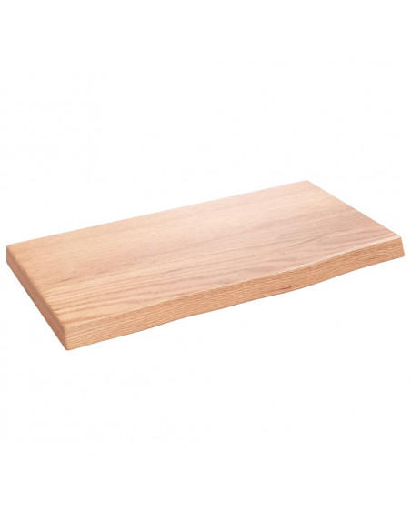 Ripiano Muro Marrone Chiaro 40x20x2 cm Massello Rovere Trattato