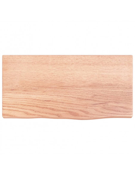 Ripiano Muro Marrone Chiaro 40x20x2 cm Massello Rovere Trattato