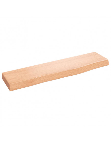 Ripiano Muro Marrone Chiaro 40x10x2 cm Massello Rovere Trattato