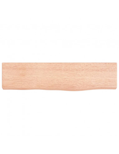 Ripiano Muro Marrone Chiaro 40x10x2 cm Massello Rovere Trattato