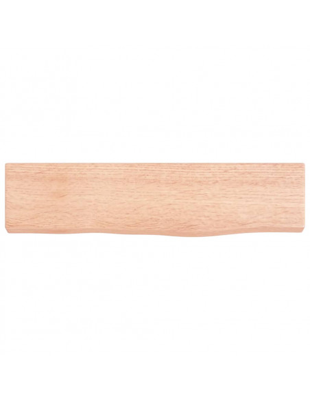 Ripiano Muro Marrone Chiaro 40x10x2 cm Massello Rovere Trattato