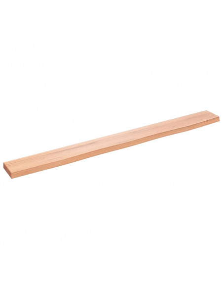 Ripiano Muro Marrone Chiaro 100x10x2cm Massello Rovere Trattato