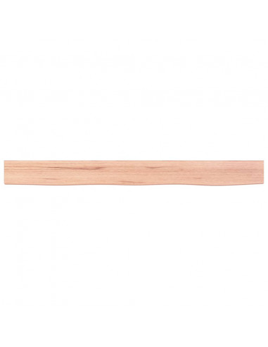 Ripiano Muro Marrone Chiaro 100x10x2cm Massello Rovere Trattato