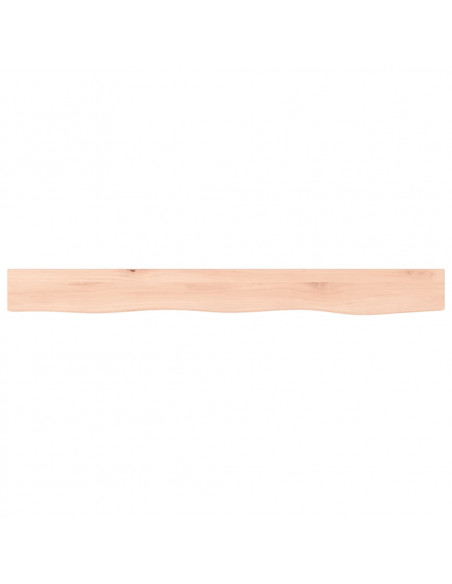 Ripiano a Parete 100x10x2 cm Legno Massello Rovere Non Trattato