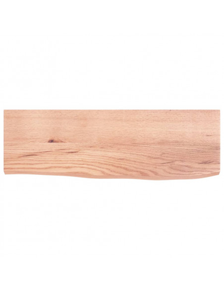 Ripiano Muro Marrone Chiaro 60x20x2 cm Massello Rovere Trattato