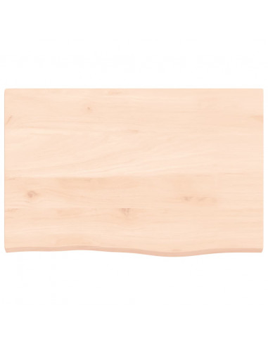 Piano Bagno 60x40x2 cm in Legno Massello Non Trattato