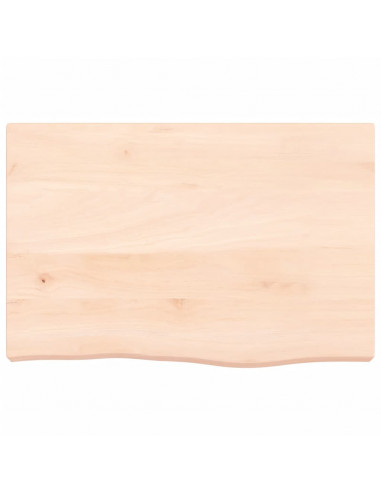 Piano Bagno 60x40x(2-6) cm in Legno Massello Non Trattato