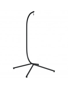 Supporto Sedia a Uovo Sospesa Nera in Acciaio 2