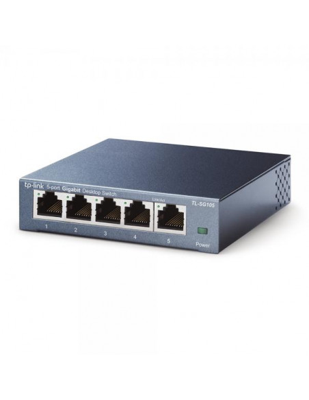 TP-LINK TL-SG105 switch di rete Non gestito L2 Gigabit Ethernet (10/100/1000) Nero
